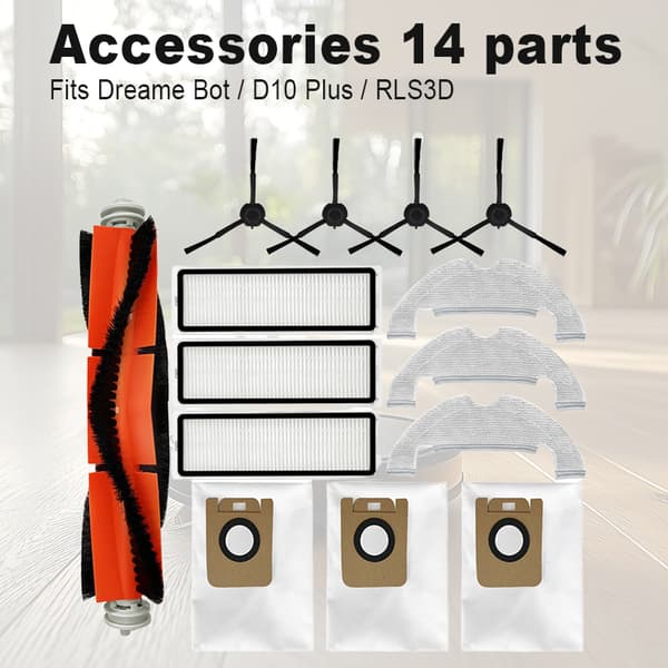 Tilbehør til Dreame Bot / D10 Plus / RLS3D, 14 deler Dreame Bot / D10 Plus / RLS3D