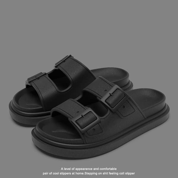 Komfortable hvide EVA-slippers Black 39-40