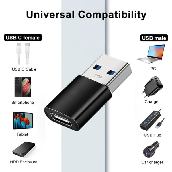 4 kpl USB-C-sovitinsarja: USB 3.0 & Micro USB -sovittimet parantavat yhteensopivuutta