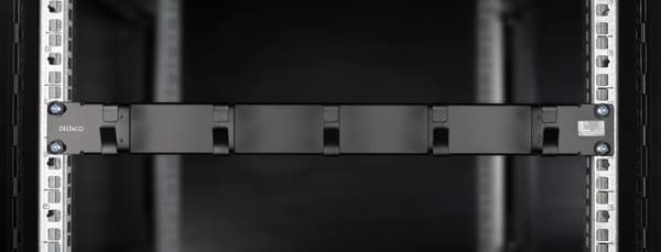 19" cable management, metal, 5 loops, 1U, black