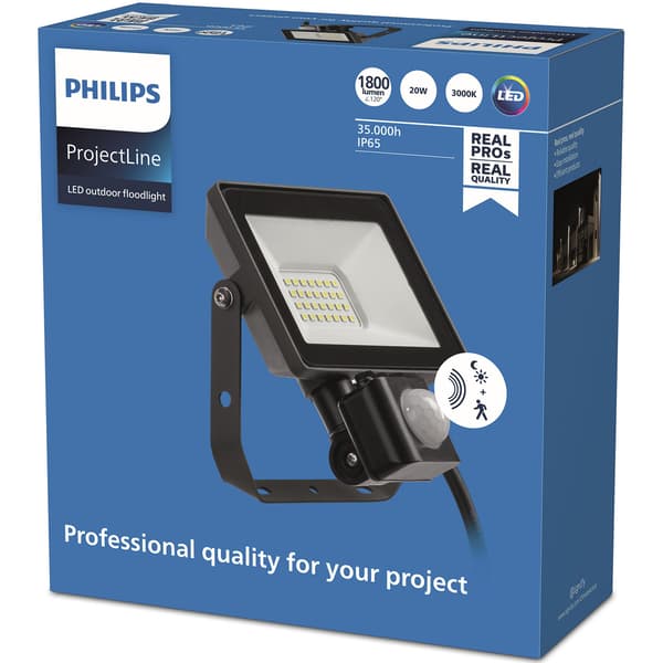 ProjectLine Strålkastare 20W 1800lm Sensor