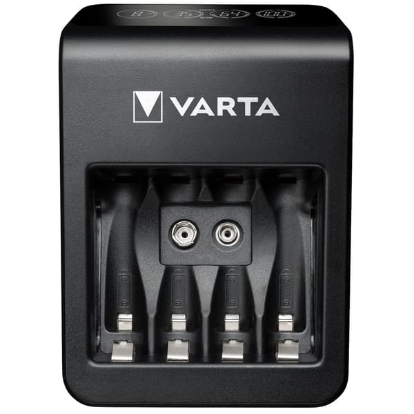 Batterioplader LCD-stiklader+ AA/AAA/9V inkl. 4xAA