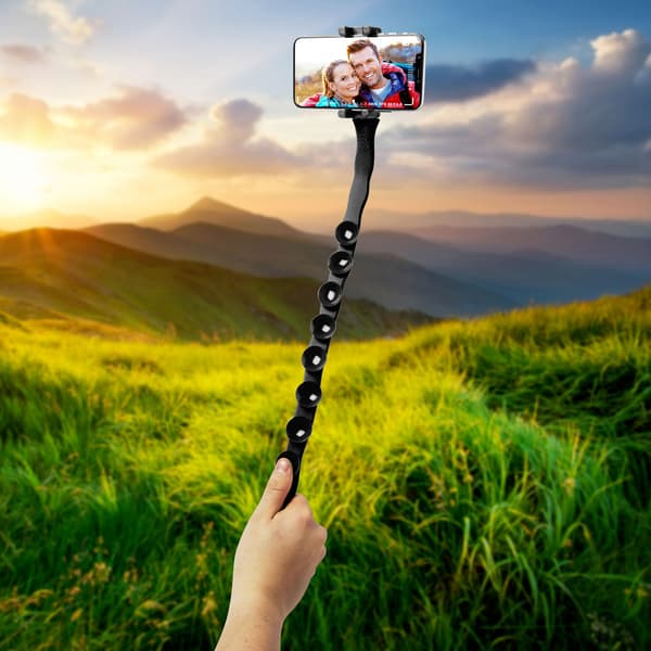 Snake Fleksibel selfiestang Svart