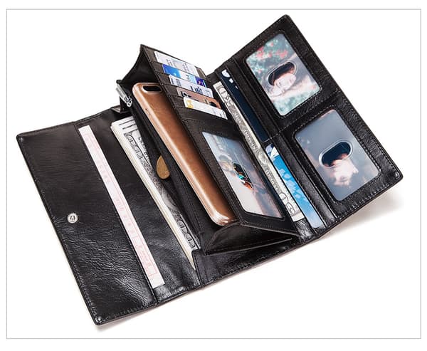 RFID tegnebog med flere kortpladser Black