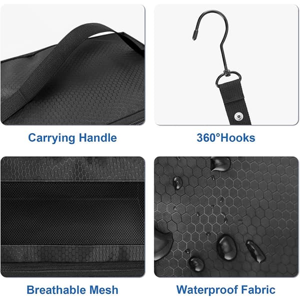 Foldable Travel Storage Bag Large Capacity Organizer Black