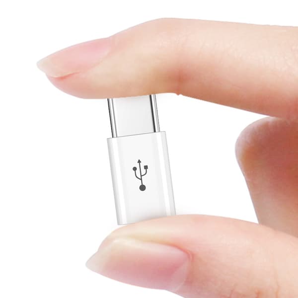 2-pak korte Android til USB-C adaptere White