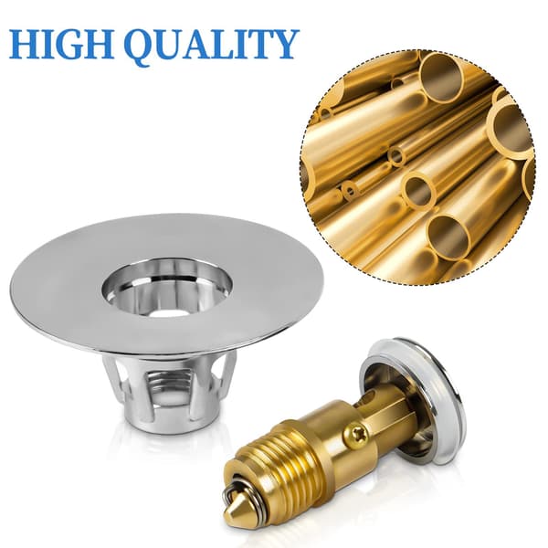 Badrumsvaskpropp, Pop Up avloppspropp, Handfatavloppssil 2 st Silver