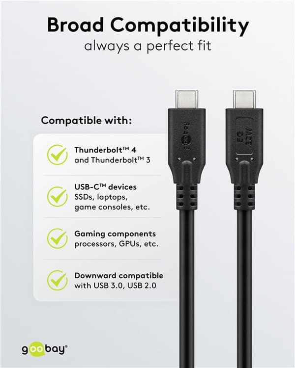 USB-C™-kaapeli, 3 m, musta