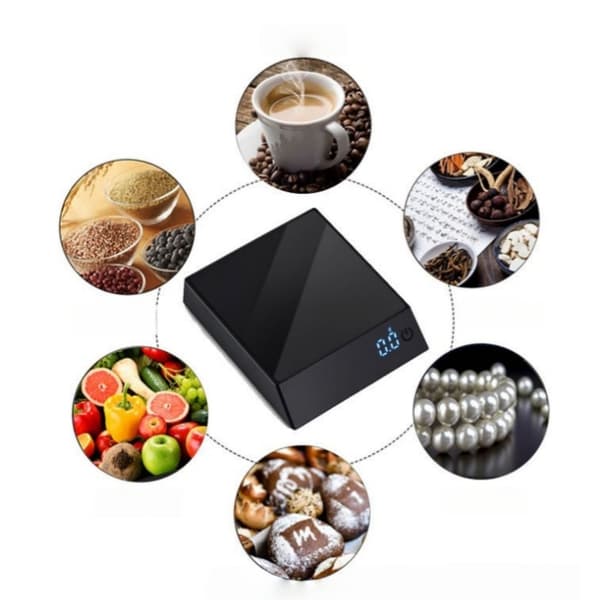 Precision Pour-Over Coffee Scale 500g/0.01g with Timer, LED Display, USB-C Rechargeable