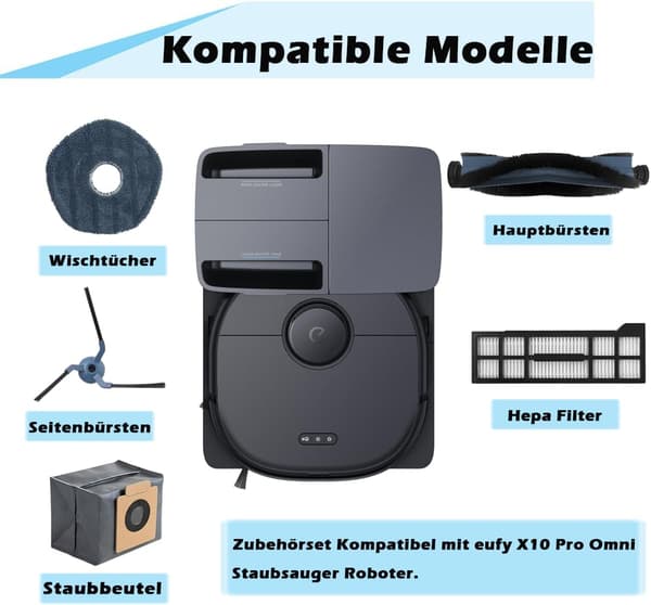 Reservedele til Eufy X10/X9 Pro Omni robotstøvsuger