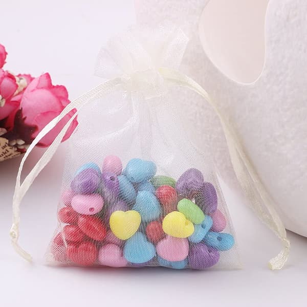 Organzapåsar 100-pack Creme 10x15 cm