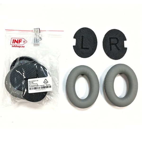 Øreputer for Bose QC35 / QC35-ii, QC25 1/2 Grey