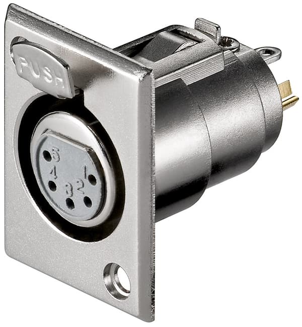 Innfelt mikrofonuttak, 5 pins