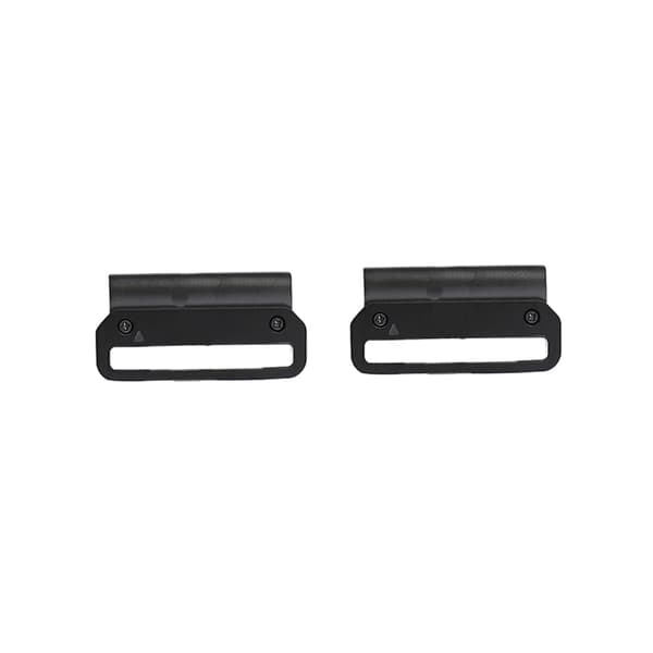 Par av klockarmbandsanslutningar - Medium Grain Black 20 mm