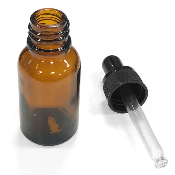 Påfyllbar dråpeflaske med pipette Brown 15 ml