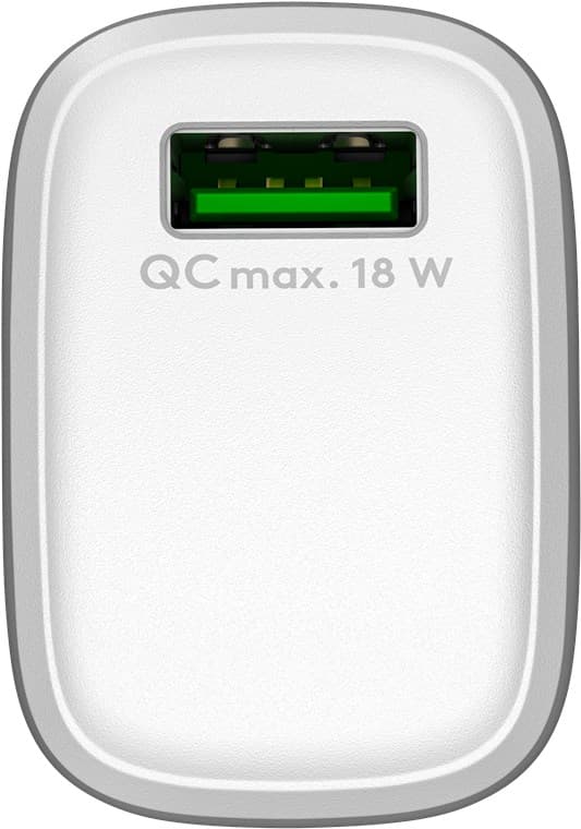 USB-A QC hurtigoplader (18 W) hvid