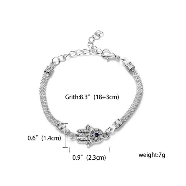 Onde øye armbånd Silver