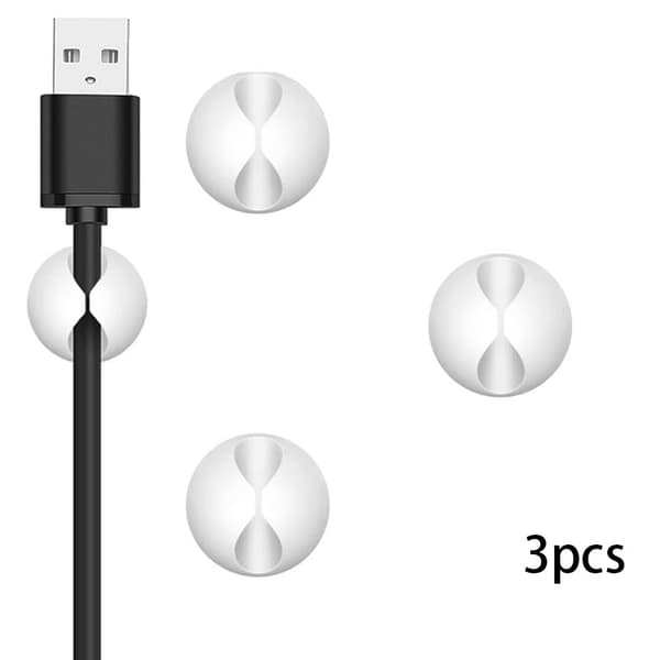 3-pakkainen kaapelipidike White