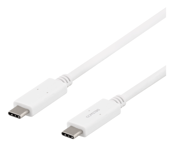 USB-C - USB-C cable, 5Gbit/s, 5A, 1M, white