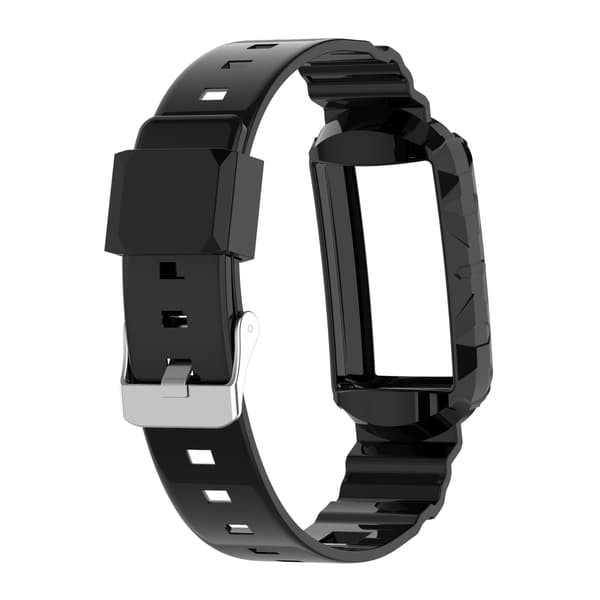 Silikone urrem til Fitbit Charge 6/5/4/4 SE/3/3 SE Black