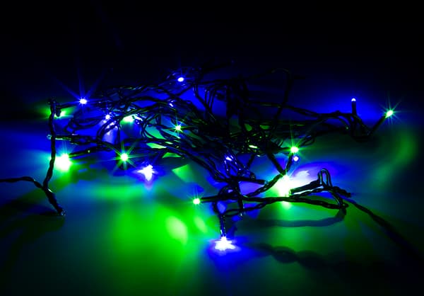 WiFi light chain, 5m, 40 led, adapter, IP44, RGB