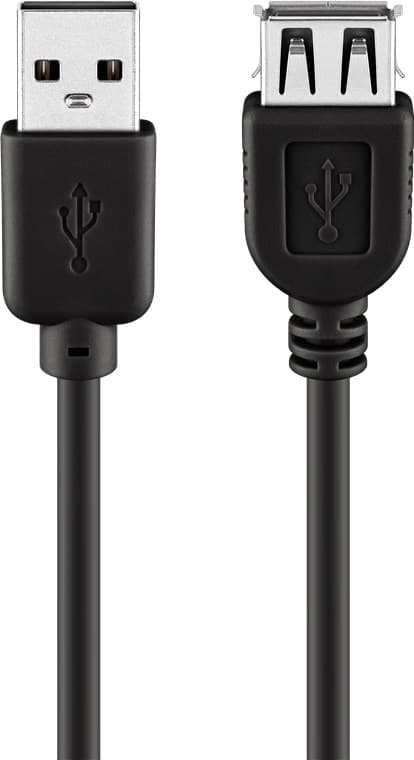 USB-A-förlängningskabel, 5 m, svart