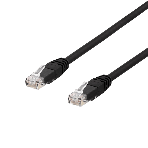U/UTP Cat6a patch cable, 2m, 500MHz, LSZH, black