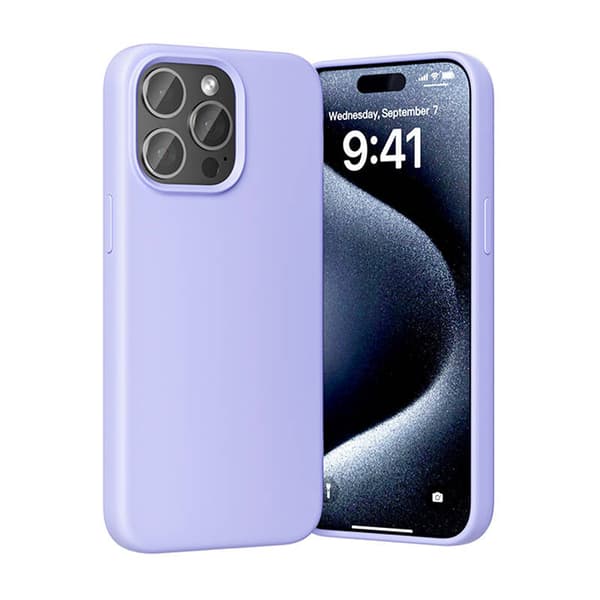 Vention KUFV0-40 silikondeksel til iPhone 15 Pro Max (lilla)