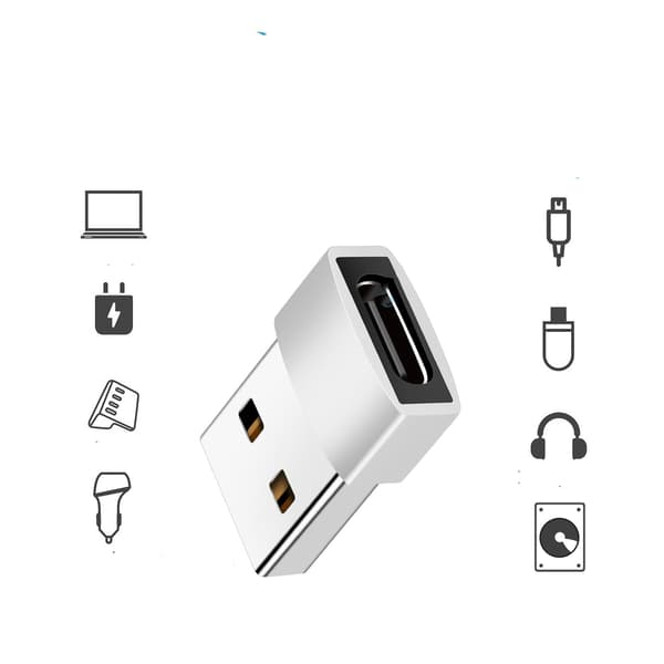 Adapter USB-C (hun) til USB-A 2.0 (han) Silver