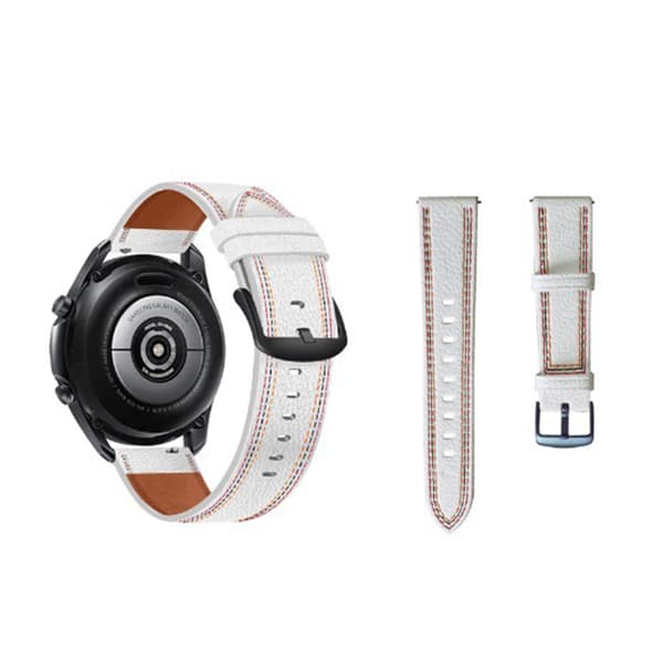 Læderurrem til HUAWEI GT3 White 20 mm
