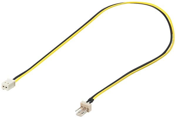Strømkabel til pc-blæser, forlængelse 3-pin til 2-pin