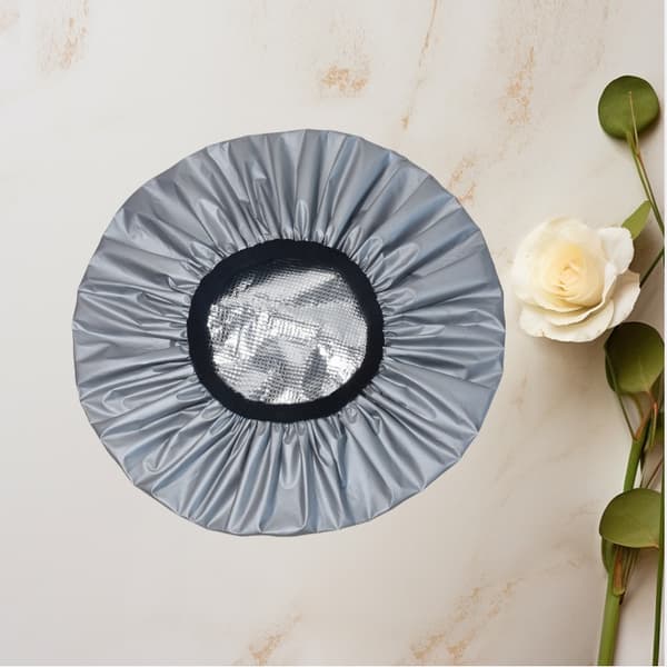 Itselämmittävä hiusnaamiohattu - Johdoton ja kätevä spa Grey