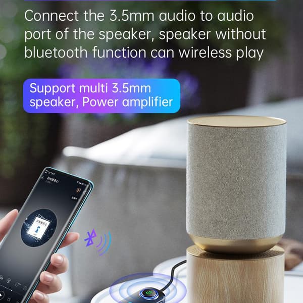 Bluetooth trådløs sender / mottaker, handsfree AUX