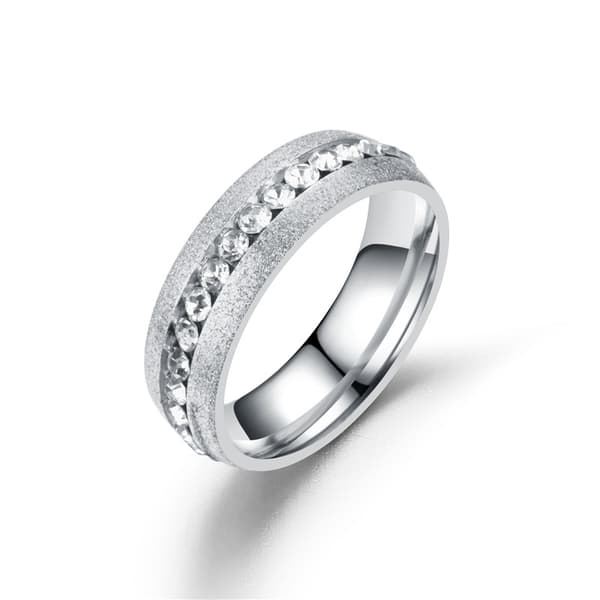 Elegant ring Titanium stål Silver 17.4 mm