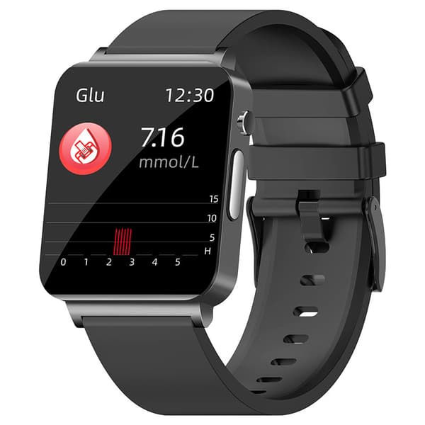 Smartklokke med EKG, puls, søvnmonitor Black
