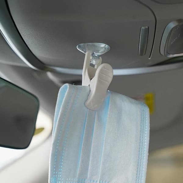 Sugkoppsklämmor hängare 4-pack White