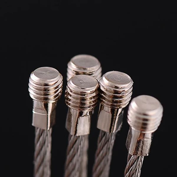 Nøglering i rustfrit stålwire 10 stk. - Robust nøgleringskabel