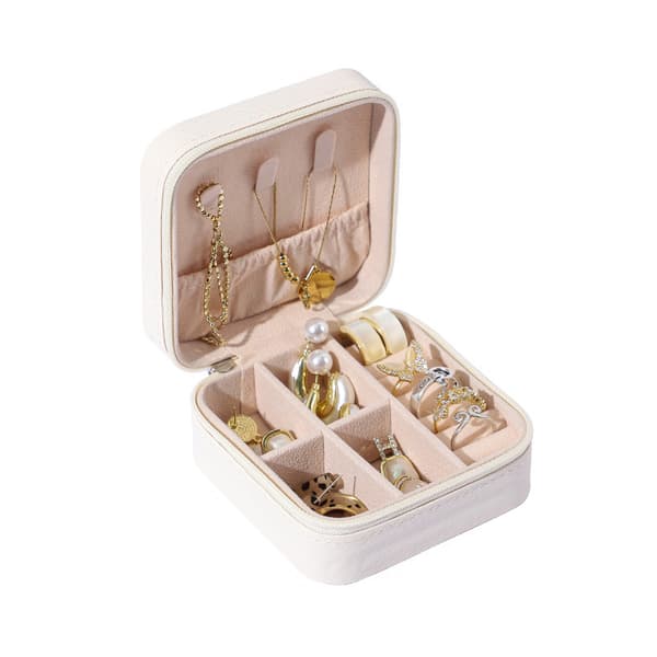 Mini smyckeskrin - Elegant PU-läder White