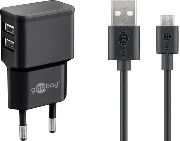Micro USB dobbel ladesett (18 W)
