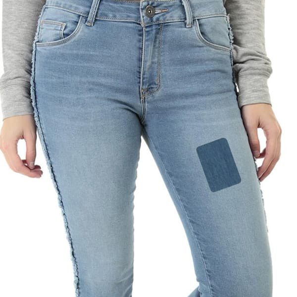 Firkantede strygelapper til jeans 5-pak DenimBlue 5x7.5 cm