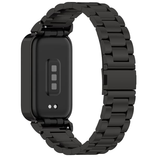 Urrem i rustfrit stål til Xiaomi Band 9 Active & Redmi Band 3 Black
