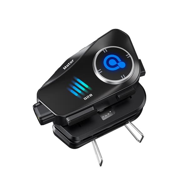 Hjälm Bluetooth Headset 2-i-1 Soft+Hard Mic, Svart