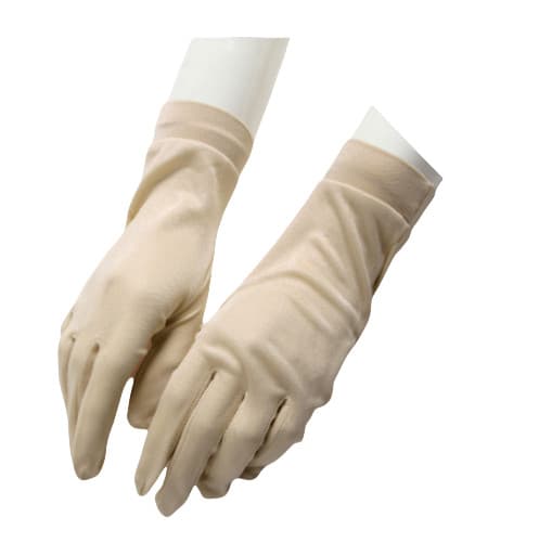 Luksushandsker i 100% silke til kvinder Beige
