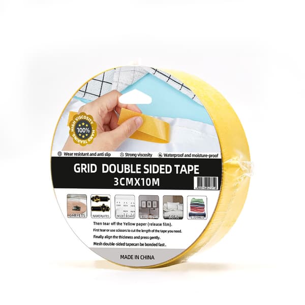 Dobbeltklæbende stoftape - Stærk selvklæbende 2 cm x 10 m 3 m