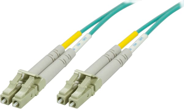OM3 Fiber cable, LC - LC, duplex, multimode, 50/125, 1m