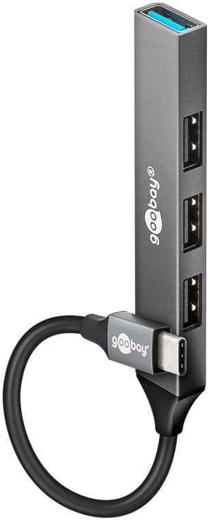 Slank USB-hub med 4 porter, USB-C™ til USB-A, 5 Gbit/s