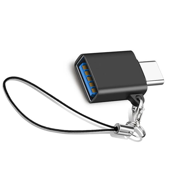 OTG-adapter med rem Black