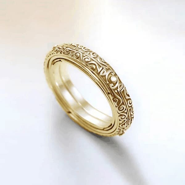 Vikbar Kosmisk Ring / Sfär Gold 18 mm