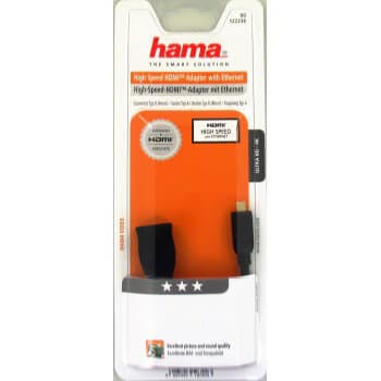 HAMA Adapter HDMI Micro D-HDMI Mann-Kvinne Gull Svart