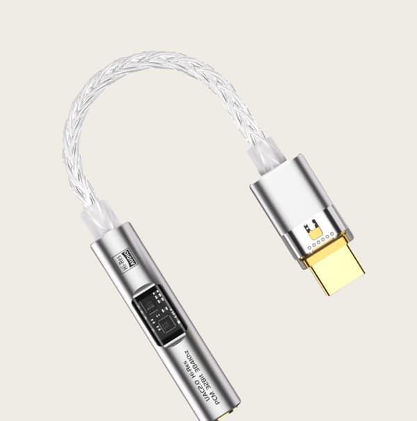 BA23 USB-C til 3,5 mm lydstikadapter med indbygget DAC Silver